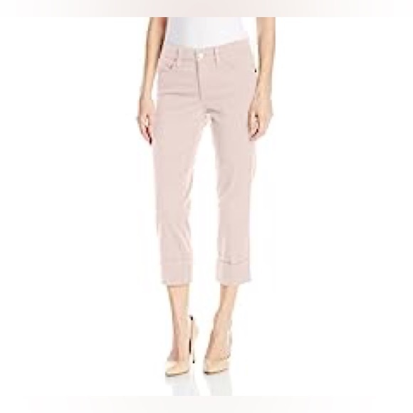 NYDJ | Dayla wide cuff capri in pink chiffon - Picture 7 of 7